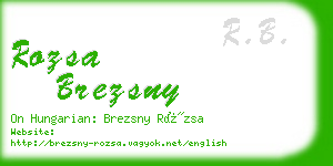 rozsa brezsny business card